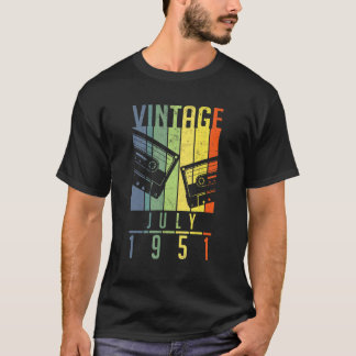 71 Jahre Vintag Juli 1951 71. Geburtstag T-Shirt