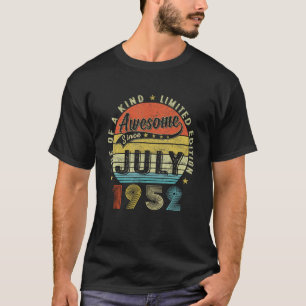 71 Jahre Vintager Juli 1952 Phantastisch 71. Tag M T-Shirt