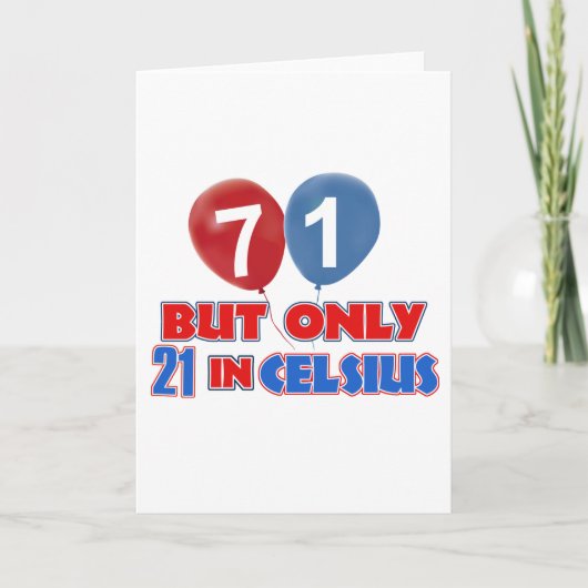 71. Lebensjahr Karte (Vorderseite)