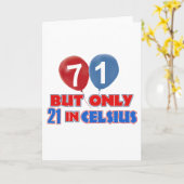 71. Lebensjahr Karte (Gelbe Blume)