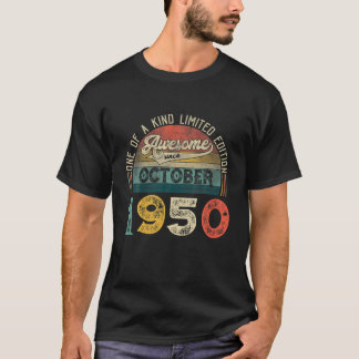 71St Bday Dekorationen Oktober 1950 Männer Frauen T-Shirt