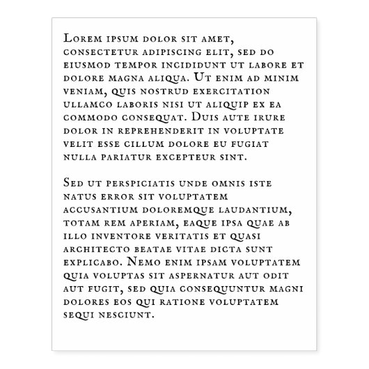 720 Zeichen. Benutzerdefinierter Textblock Gummistempel (Prägung)