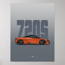 720S Supercar Poster - Azoren Orange