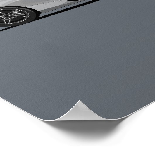 720S Supercar Poster - Blade Silver (Ecke)