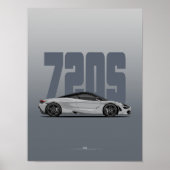 720S Supercar Poster - Blade Silver (Vorne)
