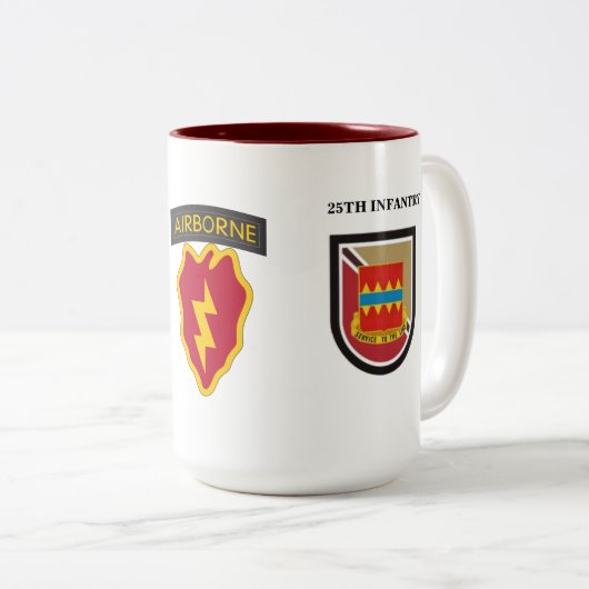 725th Stützbataillon-Tasse Zweifarbige Tasse (VorderseiteRechts)