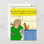 729 Soll Cartoon gebären Postkarte (Vorne/Hinten)