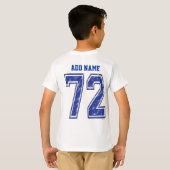 72 Custom Jersey T-Shirt (Schwarz voll)