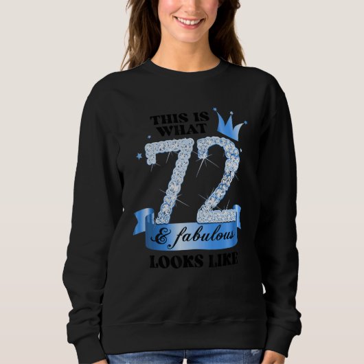 72 & Fabulous I Blue White Party Group Candid Phot Sweatshirt (Vorderseite)