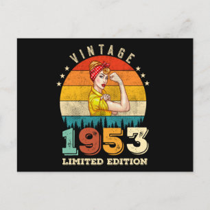 72. Geburtstag 1953 Vintage 72. Geburtstag Frauen Postkarte