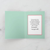 72. Geburtstag Alte grüne Briefmarke Karte (Innenseite)