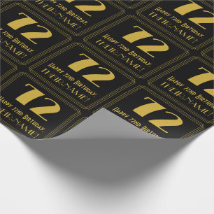 72. Geburtstag ~ Art Deco inspirierter Look "72", Geschenkpapier