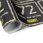 72. Geburtstag: Blumennummer, Individuelle Name, B Geschenkpapier (Rolleneckpunkt)