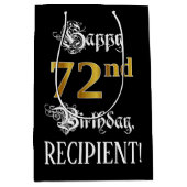 72. Geburtstag ~ Extravagantes Drehbuch; Imitate G Mittlere Geschenktüte (Vorderseite)