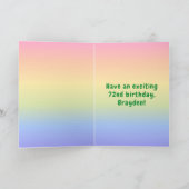 72. Geburtstag: Farbiger Regenbogen # 72, Individu Karte (Innenseite)