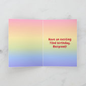 72. Geburtstag: Farbiger Regenbogen # 72, Individu Karte (Innenseite)
