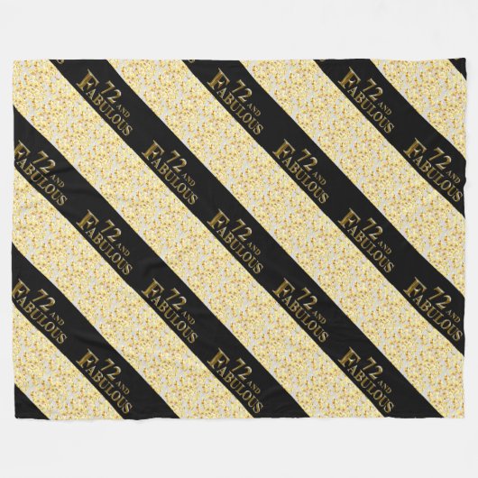72. Geburtstag Fleecedecke (Vorderseite (Horizontal))