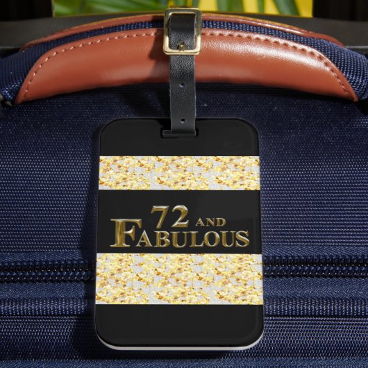 72. Geburtstag Gepäckanhänger (Vorderseite Insitu 2)