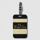 72. Geburtstag Gepäckanhänger (Vorderseite Vertikal)