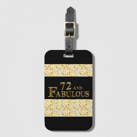 72. Geburtstag Gepäckanhänger (Vorderseite Vertikal)