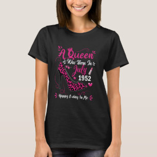 72. Geburtstag High Heel eine Königin wurde Gebore T-Shirt
