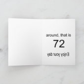 72. Geburtstag Karte (Innenseite)