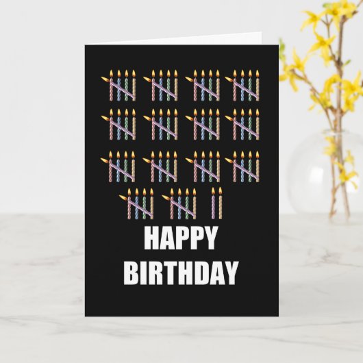 72. Geburtstag mit Kerzen Karte (Gelbe Blume)