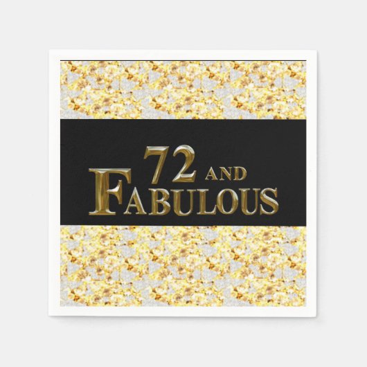 72. Geburtstag Serviette (Vorderseite)