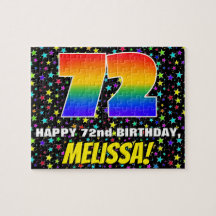 72. Geburtstag — Spaß, farbenfrohe Sternenweltenmu