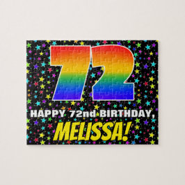 72. Geburtstag — Spaß, farbenfrohe Sternenweltenmu Puzzle
