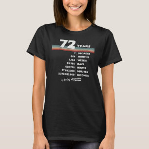 72. Geburtstag Vintag 72 Jahre alter Retro 864 Mon T-Shirt