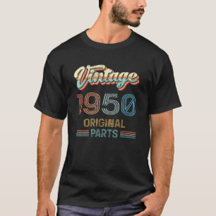 72. Geburtstag Vintag Original Teile 1950 Coole Mä T-Shirt