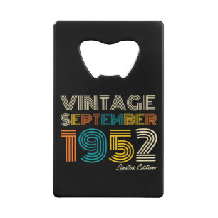 72. Geburtstag Vintag September 1972 Limited Edtn. Geldbeutel Flaschenöffner