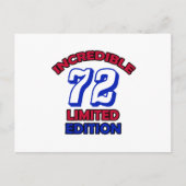 72 Geburtstagsdesign Postkarte (Vorderseite)