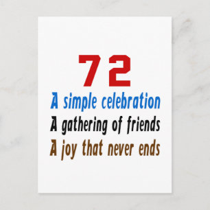 72 Geburtstagsdesigns Postkarte