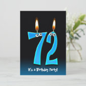 72. Geburtstagsparty Einladung (Stehend Vorderseite)