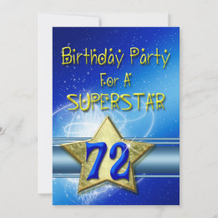 72. Geburtstagsparty Einladung für einen Superstar
