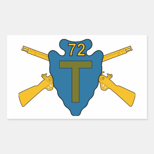 72. Infanterie-Brigade-Kampfteam Rechteckiger Aufkleber (Vorderseite)