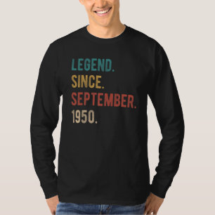 72 Jahre alt 72. Geburtstag seit September T-Shirt