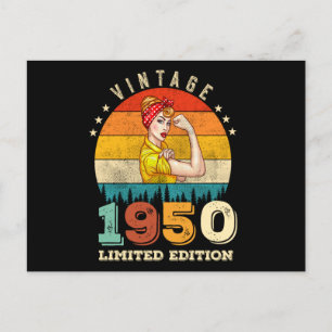 72 Jahre alte Frauen Tag 1950 Vintag 72. Geburtsta Postkarte