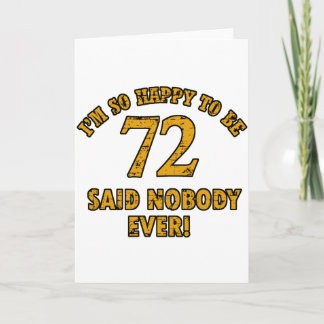 72 Jahre Alte Geburtstagsdesigns Karte