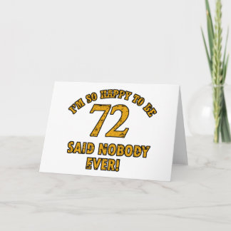 72 Jahre Alte Geburtstagsdesigns Karte