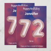 72 Jahre alte Happy Birthday Card (Vorne/Hinten)