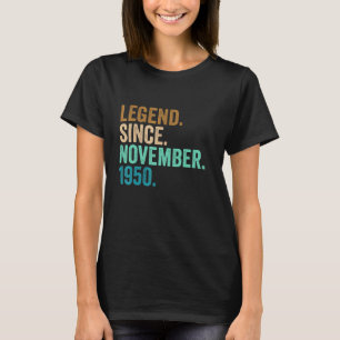 72 Jahre alte Legende seit November 1950 72. Birt T-Shirt
