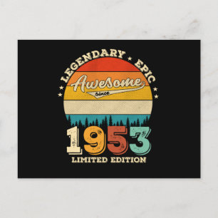 72 Jahre alter Tag 1953 Phantastisches 72. Geburts Postkarte
