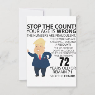 72 Jahre Trump freut sich auf Geburtstag im Gegenw