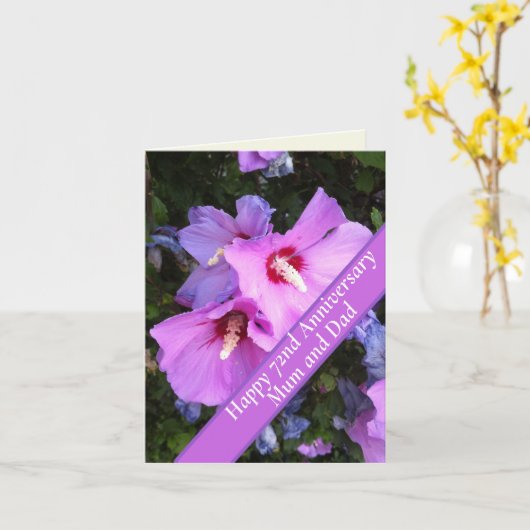 72. Jahrestag bearbeitbar Karte (Gelbe Blume)