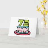 72-jähriger Geburtstagskuchen Karte (Gelbe Blume)