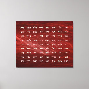 72 Namen der Gott-Meditations-Kunst Leinwanddruck