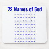 72 Namen des Gottes Mousepad (Vorne)